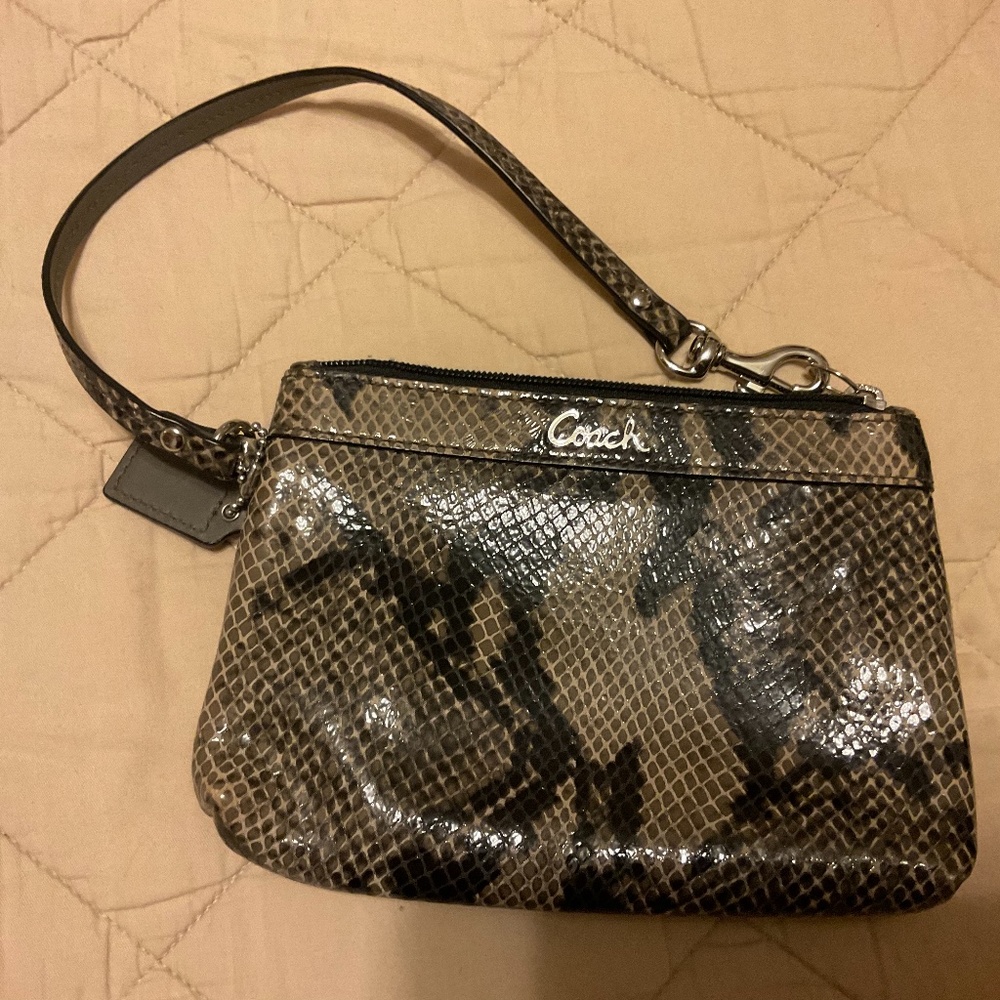 Vintage Coach, Python Wristlet - image 1